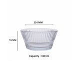 YERA Athena Glass Bowl Set B11RIB, 310ml – Premium Dessert Serving Bowls