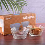 YERA Athena Glass Bowl Set B11RIB, 310ml – Premium Dessert Serving Bowls
