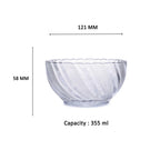 YERA Vista Glass Bowl B12CF, 345ml – Multipurpose Serving & Salad Bowl