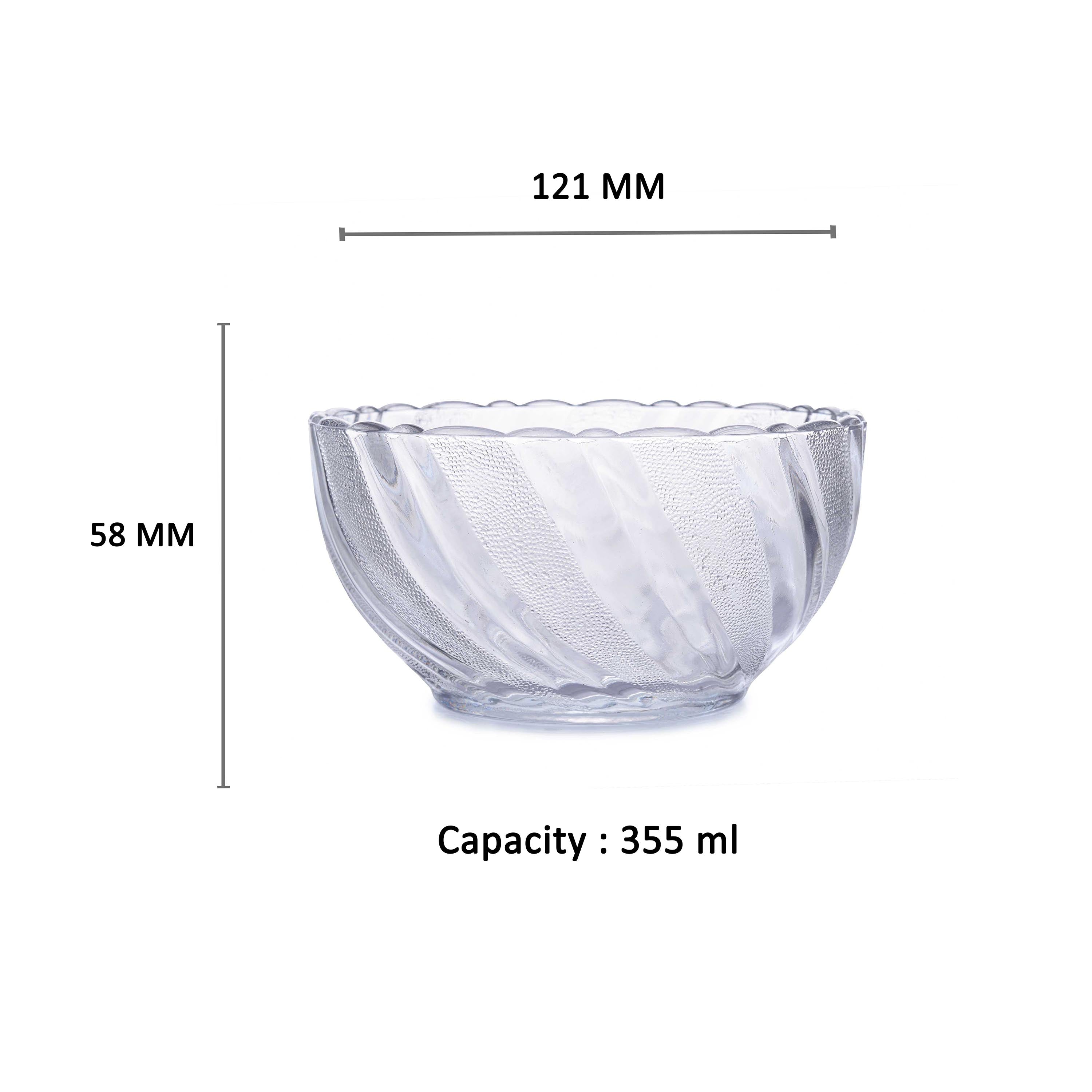 YERA Vista Glass Bowl B12CF, 345ml – Multipurpose Serving & Salad Bowl