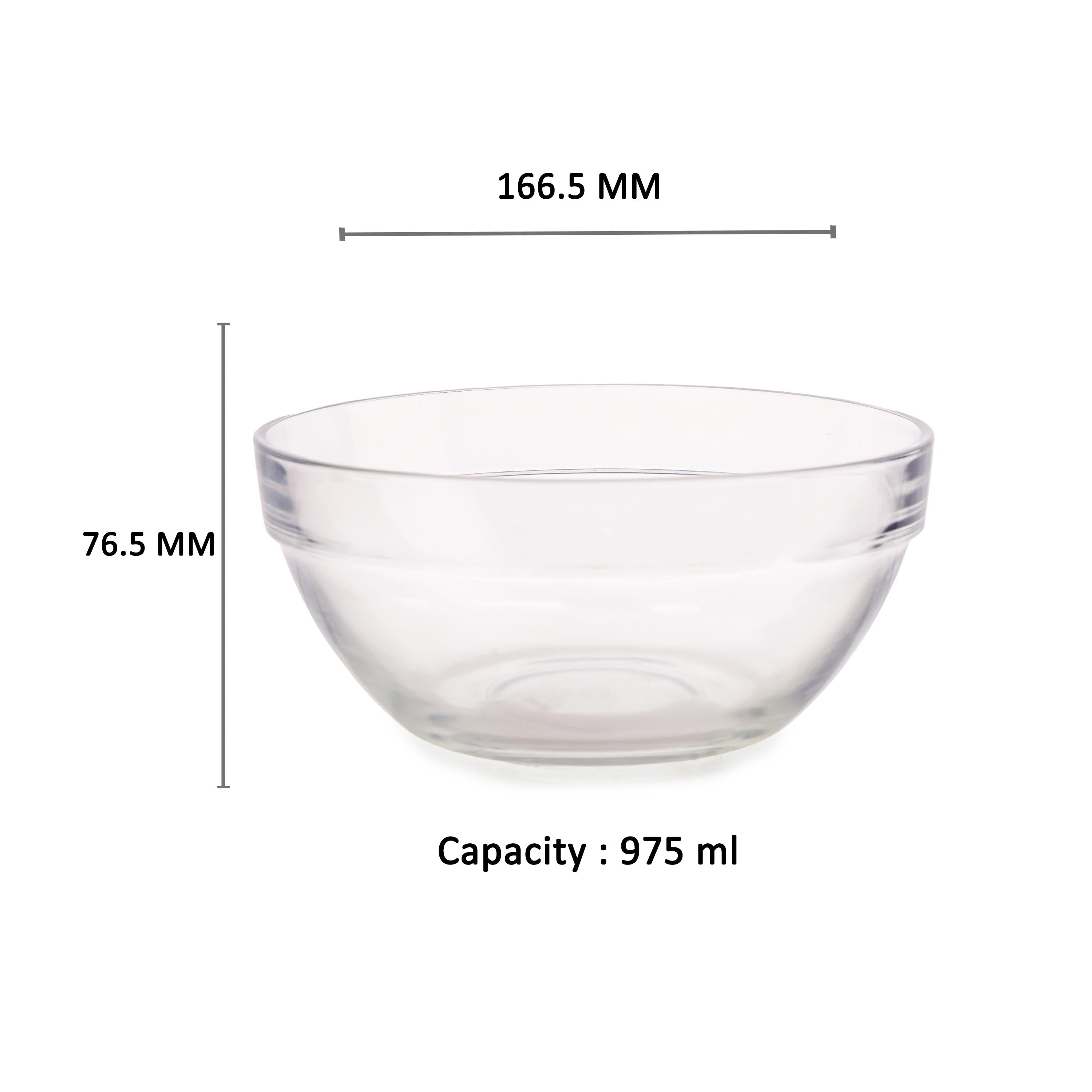 YERA Venus Glass Bowl B35SB, 975ml, 1 pc Pack