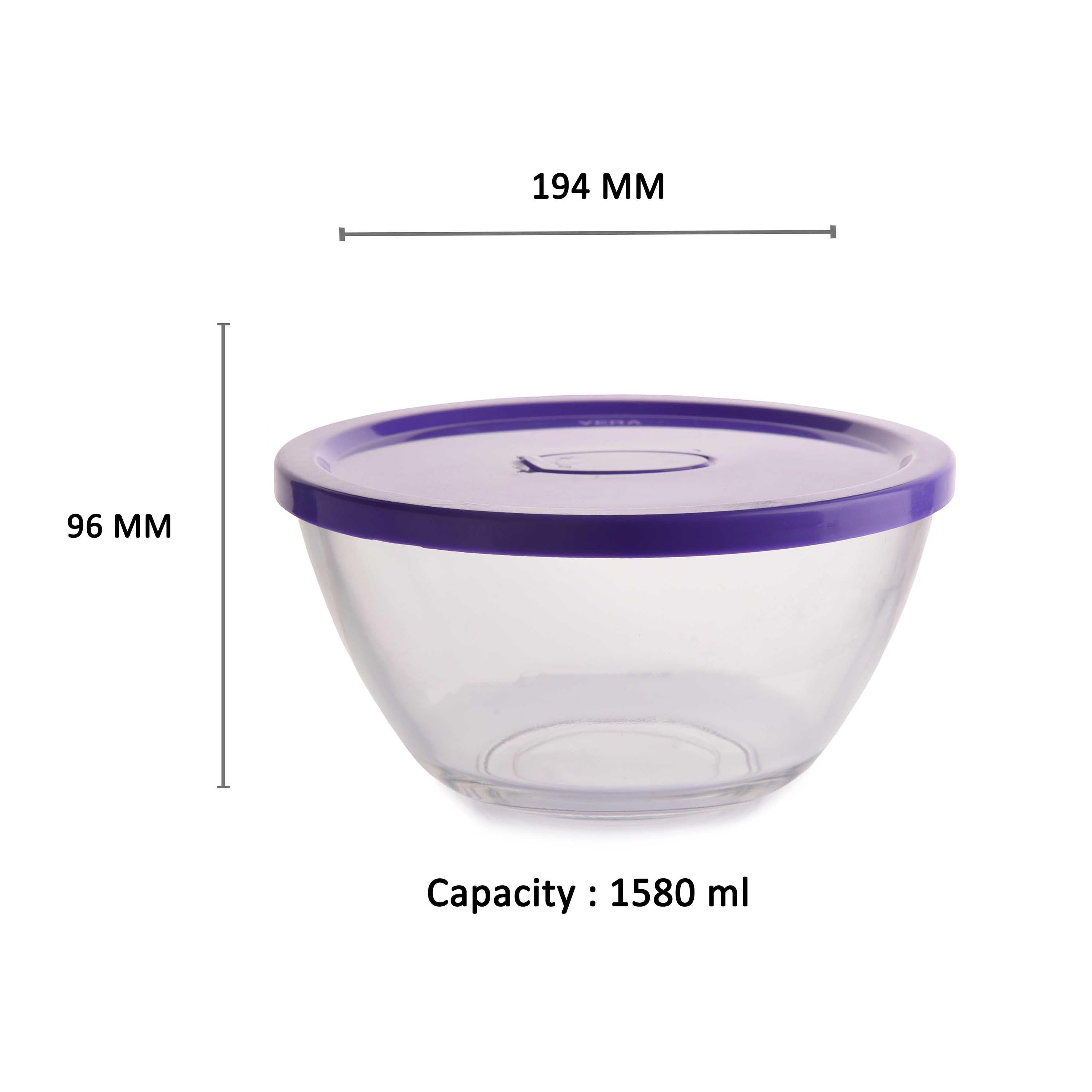 YERA Polo Glass Bowl B55FL, 1580ml, 1 pc Pack