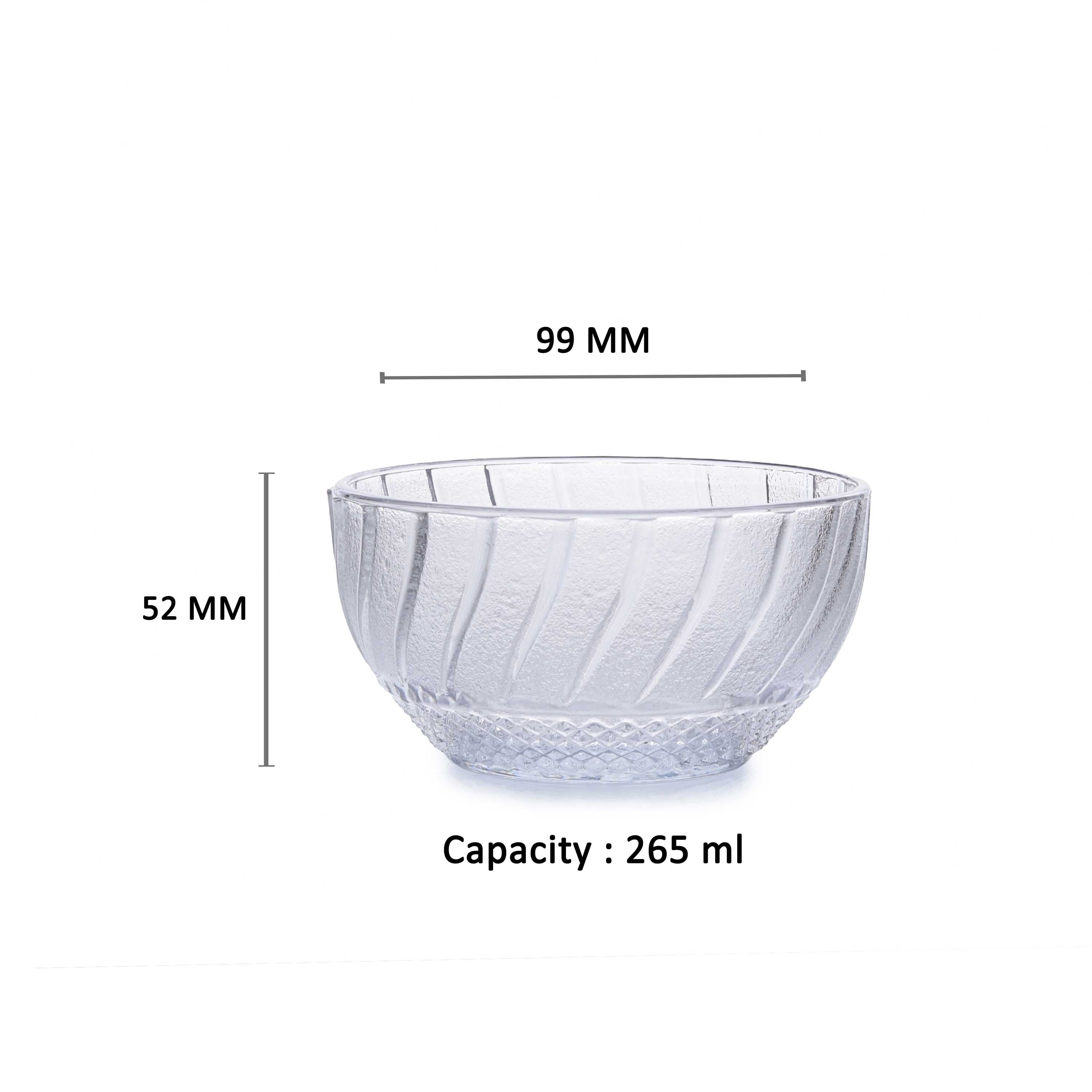 YERA Linea Glass Bowl B7FF – Modern Serving & Dessert Bowls