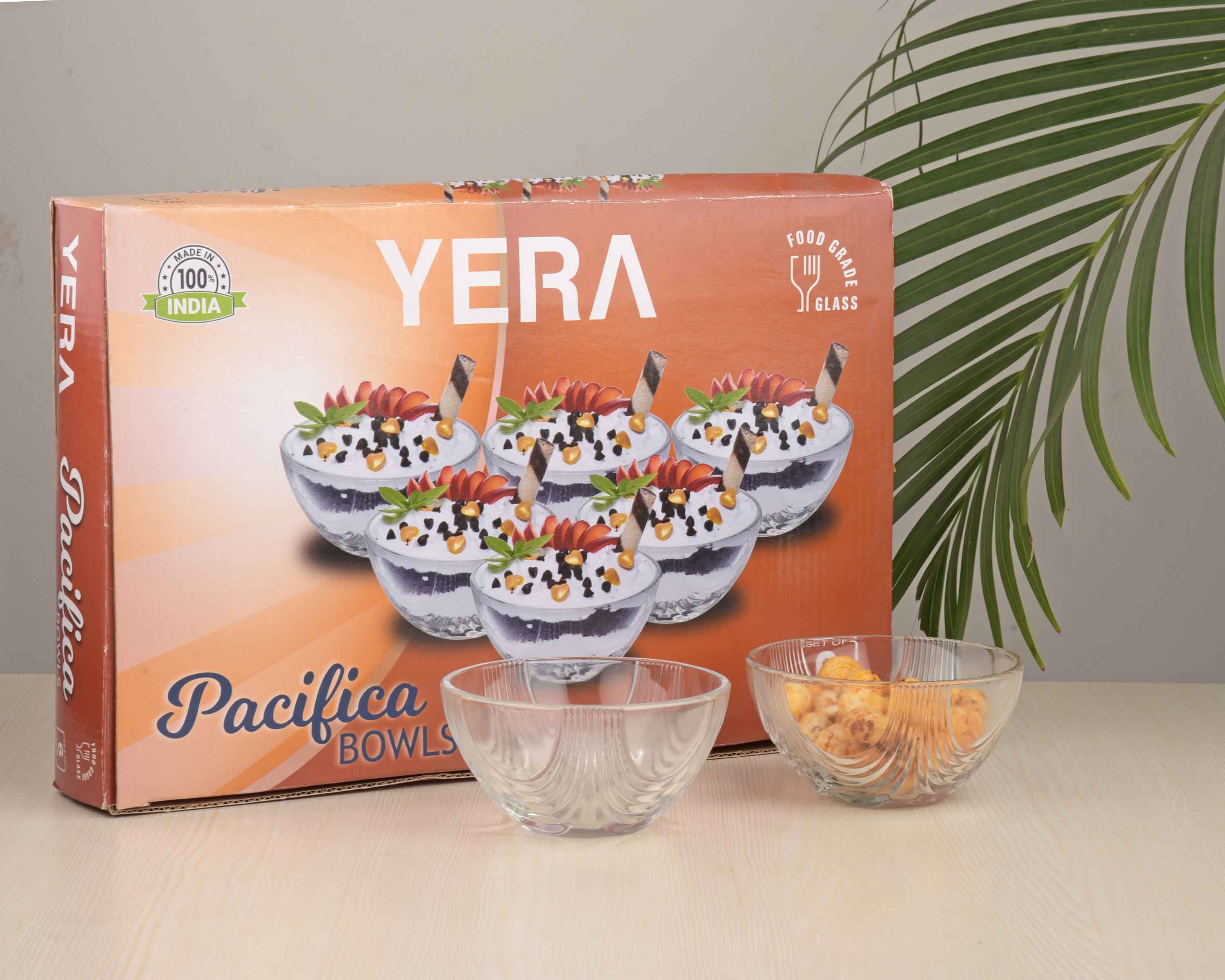 YERA Pacifica Glass Bowl B7PC – Elegant Serving & Dessert Bowls