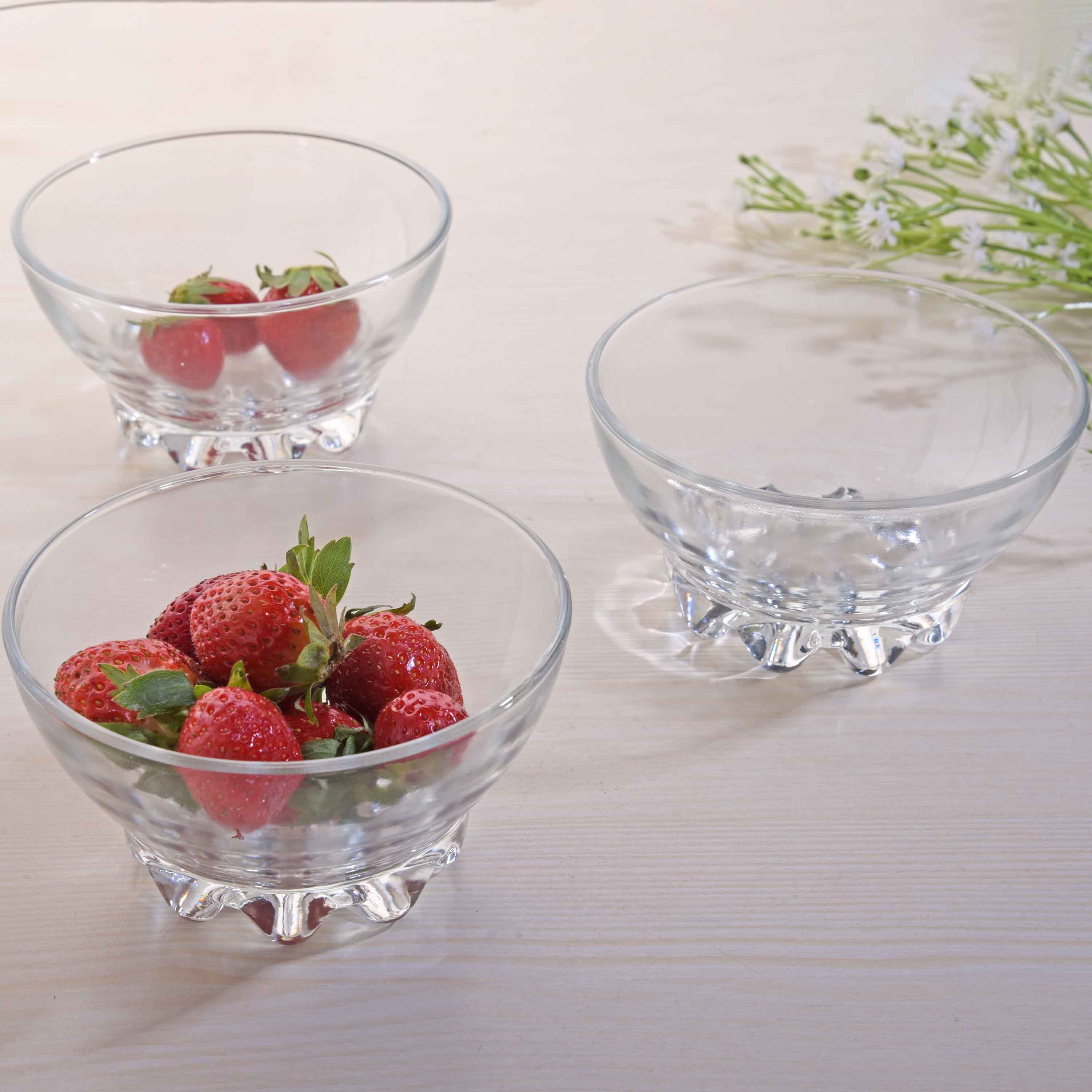 YERA Emerald Glass Bowl B8AD, 245ml, Set of 6 Pack – Premium Serving & Dessert Bowls