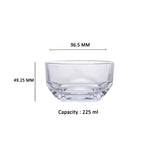 YERA Venezia Glass Bowl B8BT, 225ml, Set of 6 Pack – Elegant Dessert Serving Bowls