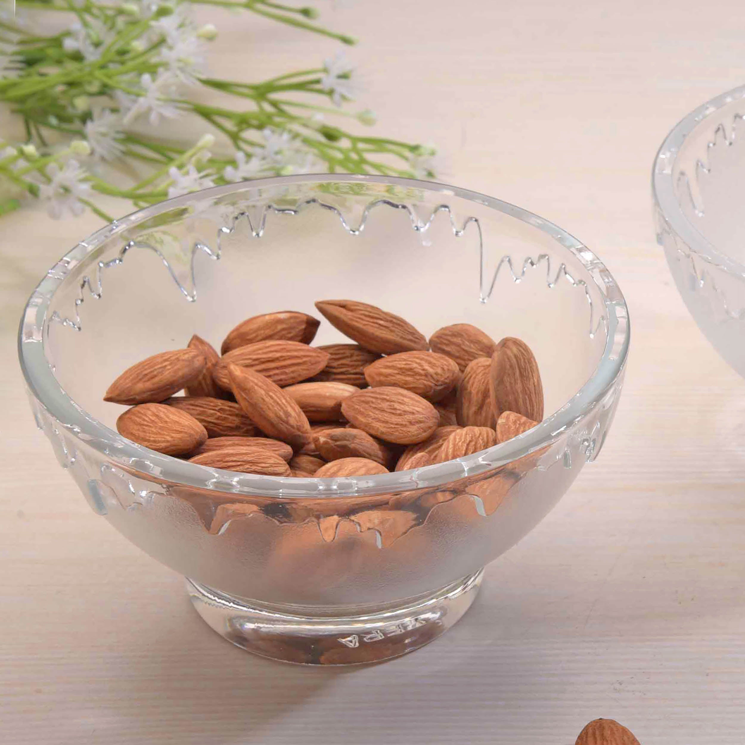 YERA Alpine Crystal Glass Bowl B90FL – Dessert Serving Bowls