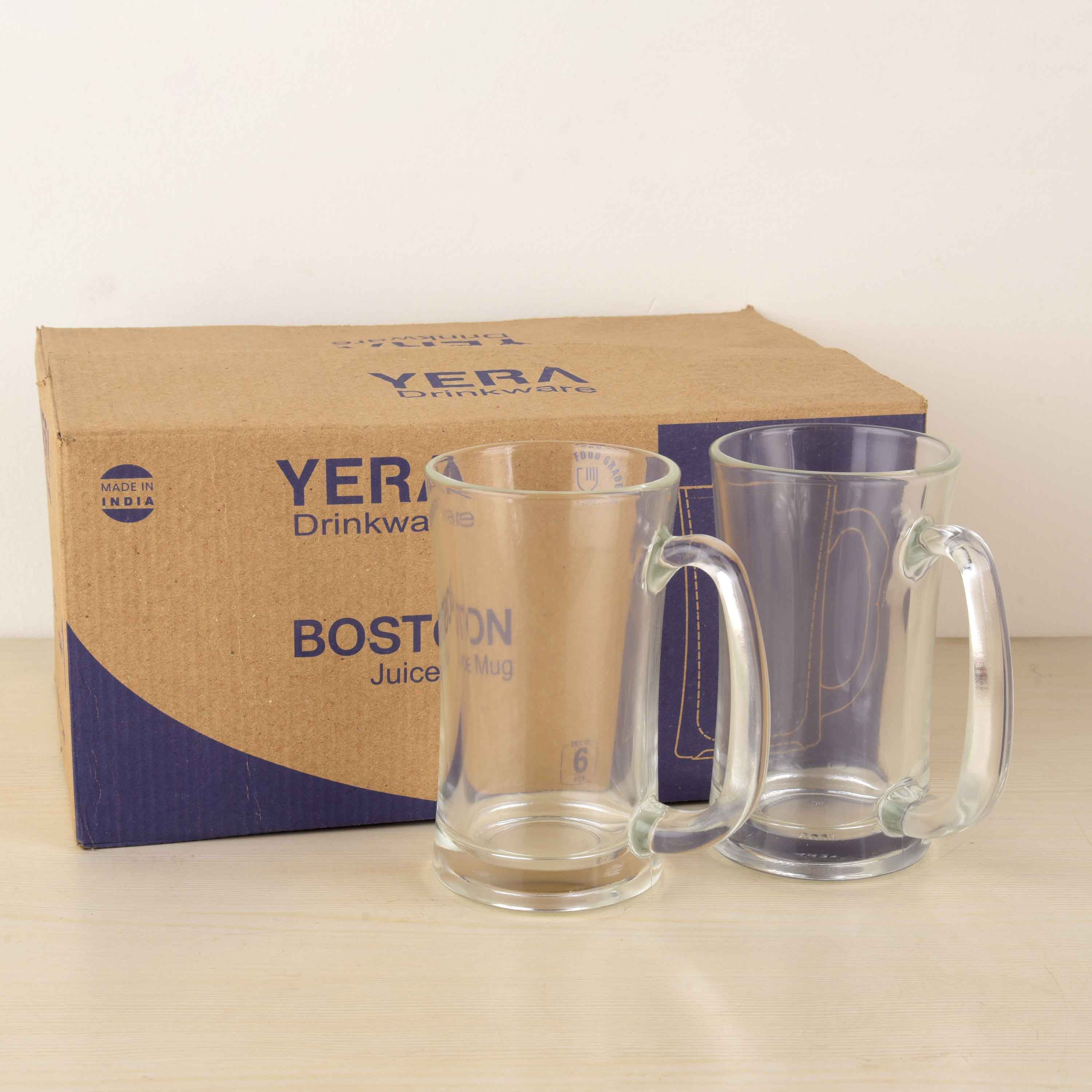 YERA Stylo Glass Mug BM350, 350ml, Set of 2/6 Pack