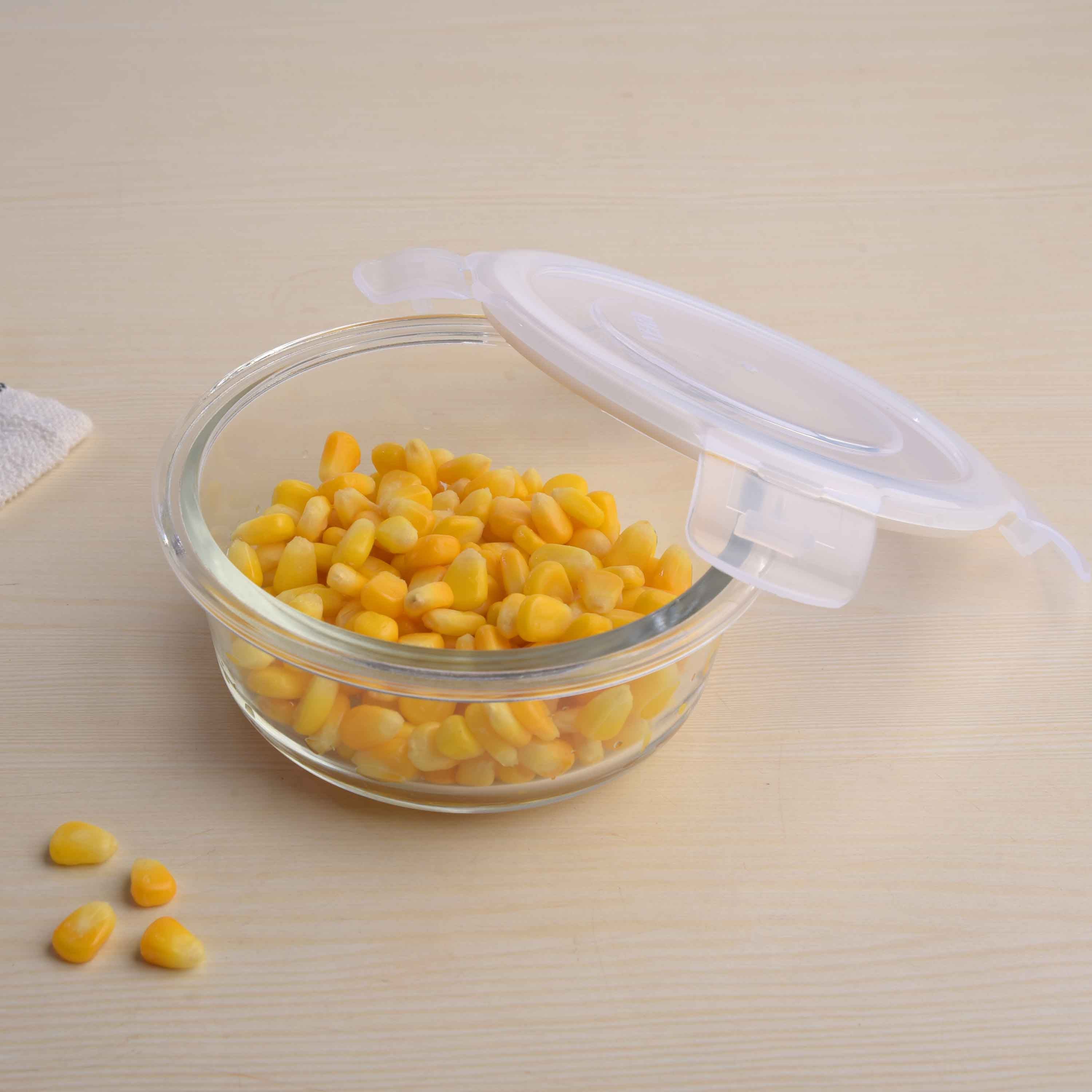YERA Lunch Lock Glass Bowl BS375, 370ml – Airtight Food & Dessert Storage Bowl