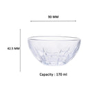YERA Yanci Glass Bowl B5AC, 170ml, Set of 6 Pack – Designer Dessert Bowls