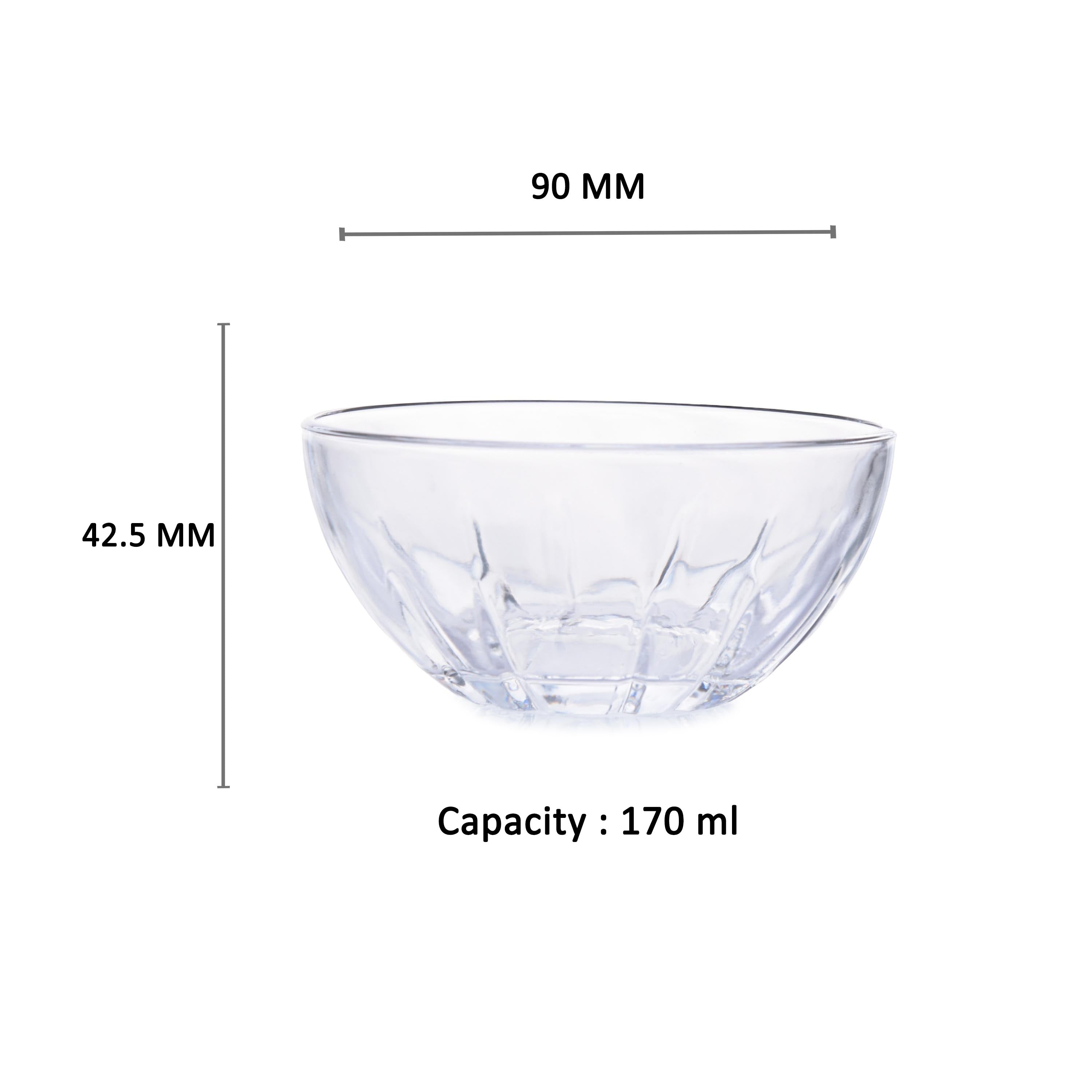 YERA Yanci Glass Bowl B5AC, 170ml, Set of 6 Pack – Designer Dessert Bowls