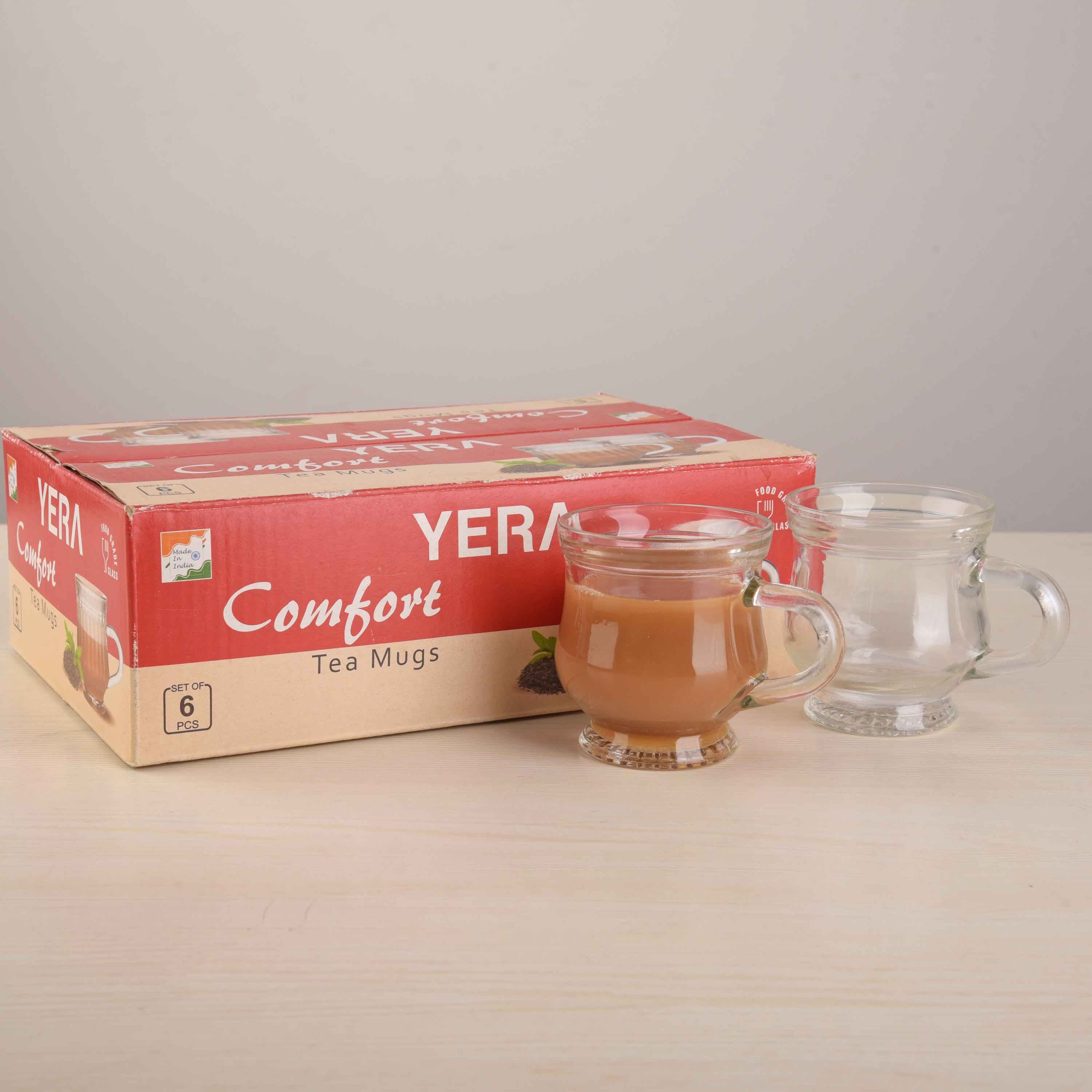 YERA Comfort Glass Tea CT4FS - Plain, 225ml, Set of 6 Pack