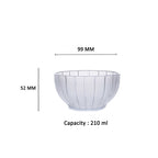 YERA Evelyn Glass Pudding Set (B27FA + B7FA) – Designer Dessert Bowl Set