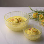 YERA Evelyn Glass Pudding Set (B27FA + B7FA) – Designer Dessert Bowl Set