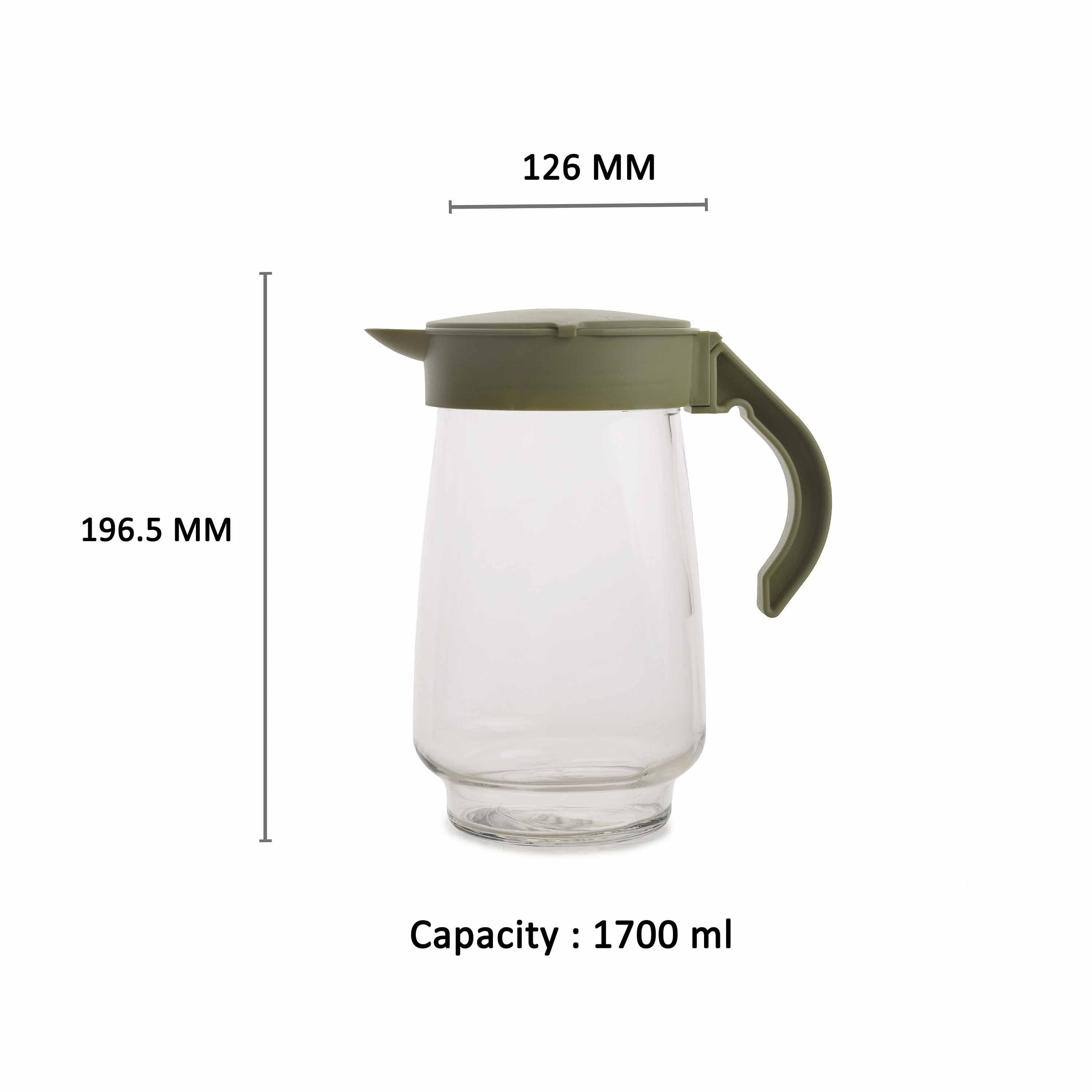 YERA Volga Glass Jug GS1700, 210ml – Water & Juice Serving Jug