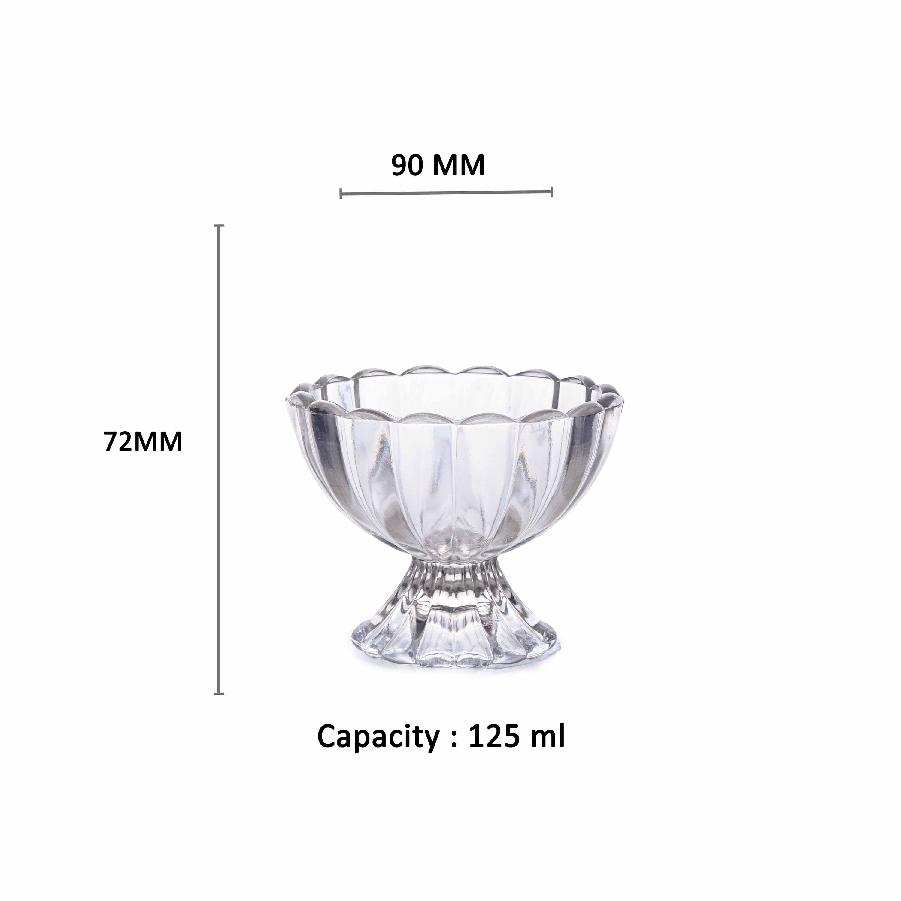 YERA Antarctic Glass Ice Cream Bowl IC4IF – Dessert & Ice Cream Serving Bowl