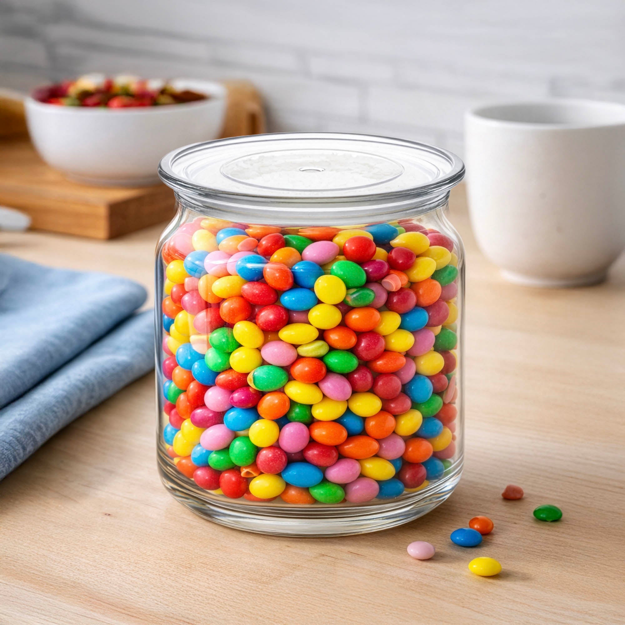 YERA Prima Evita-500 Glass Jar, 470ml, Set of 2 – Airtight Kitchen Storage Jars