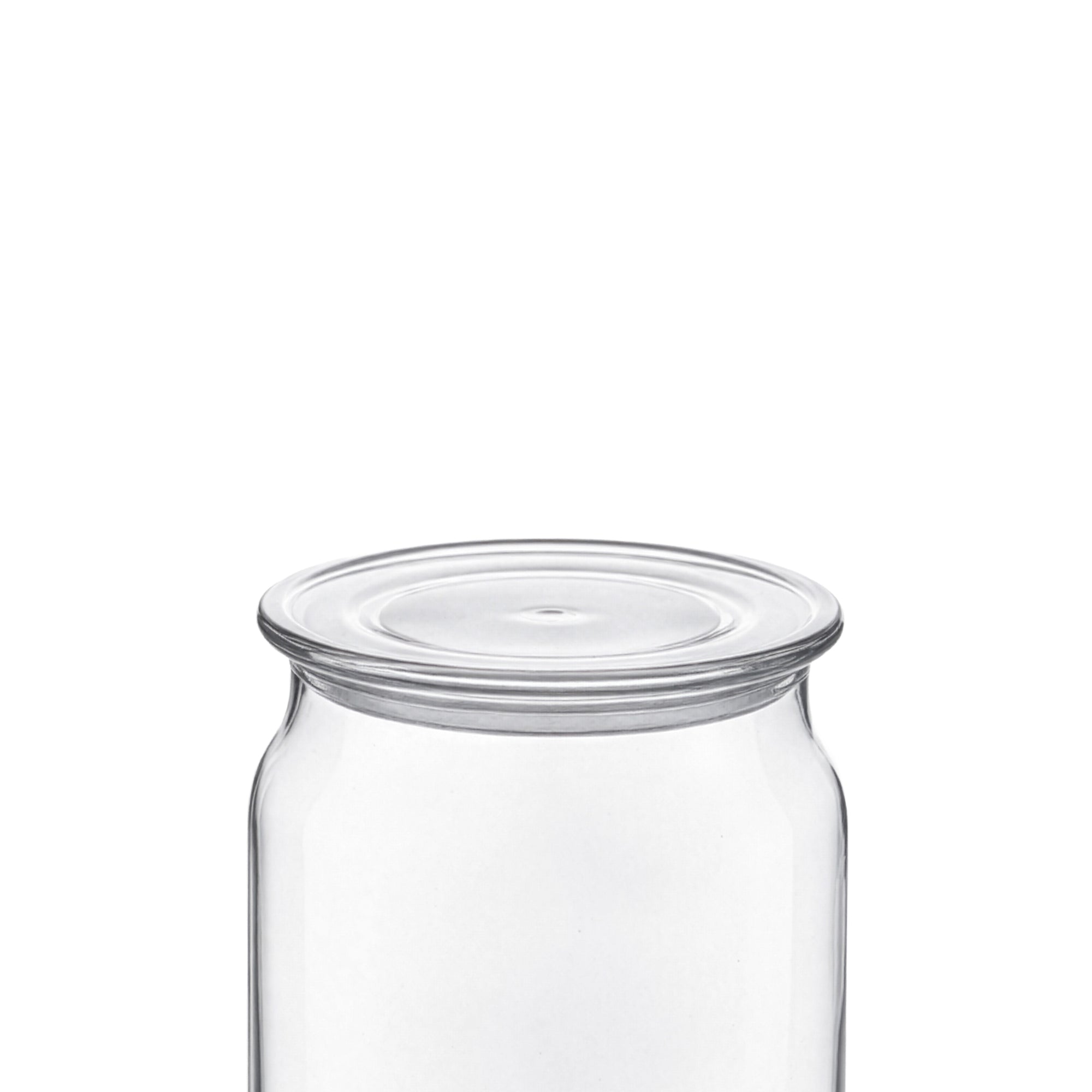 YERA Prima Evita-750 Glass Jar, 700ml, Set of 2 – Glass Storage Jars with Lid