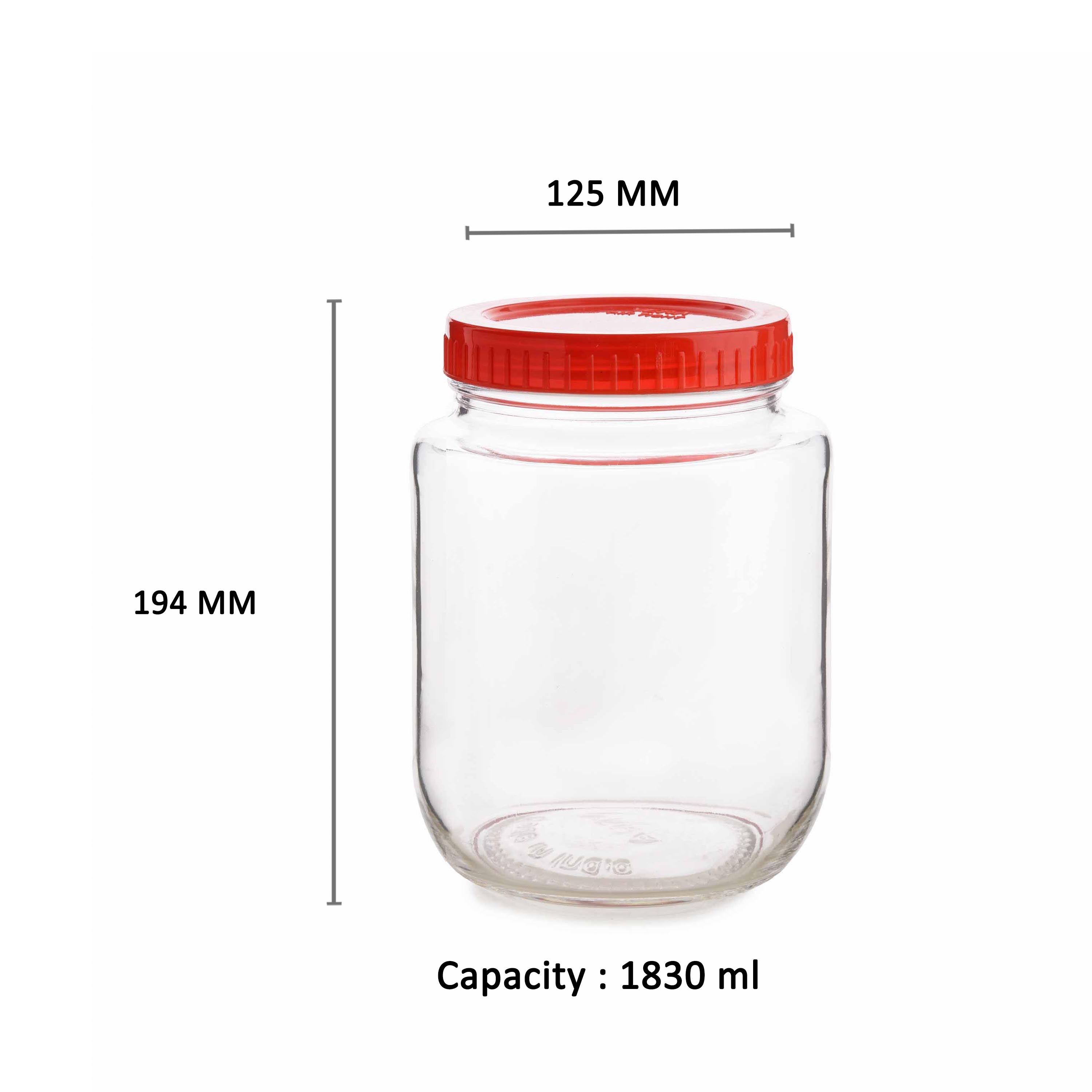 YERA Aahar Glass Storage Jars JR-1.5, 1830ml