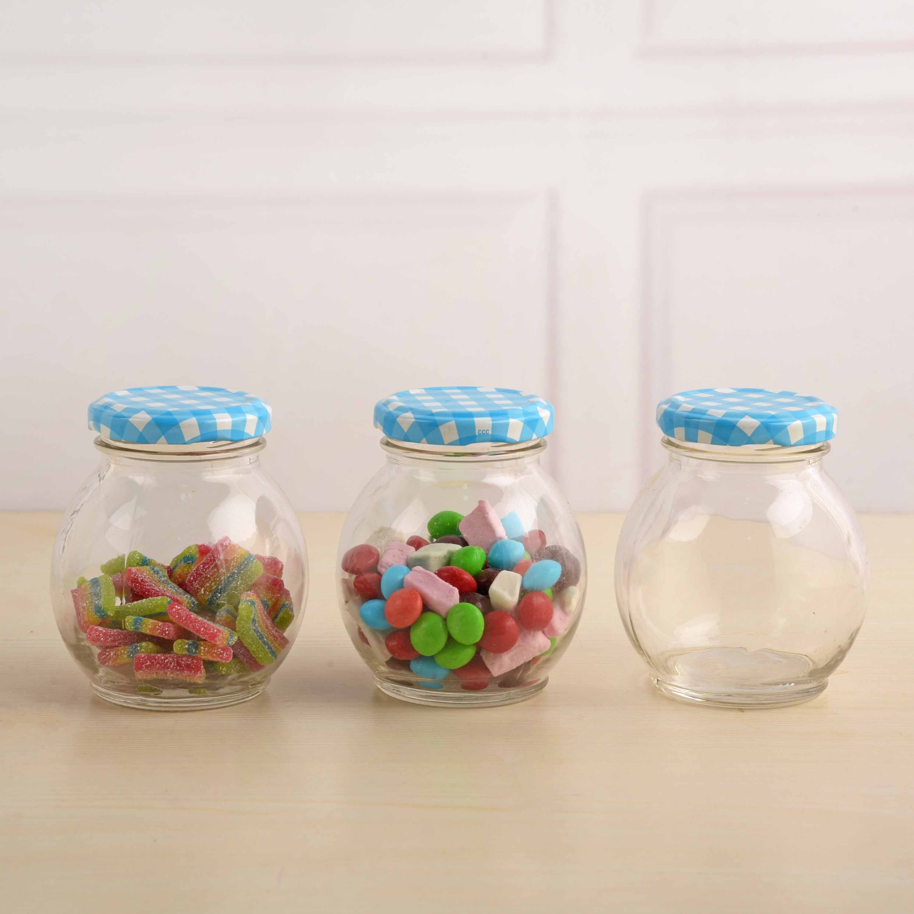 YERA Lucia Glass Jar JR245, 245ml, Set of 4 Pack