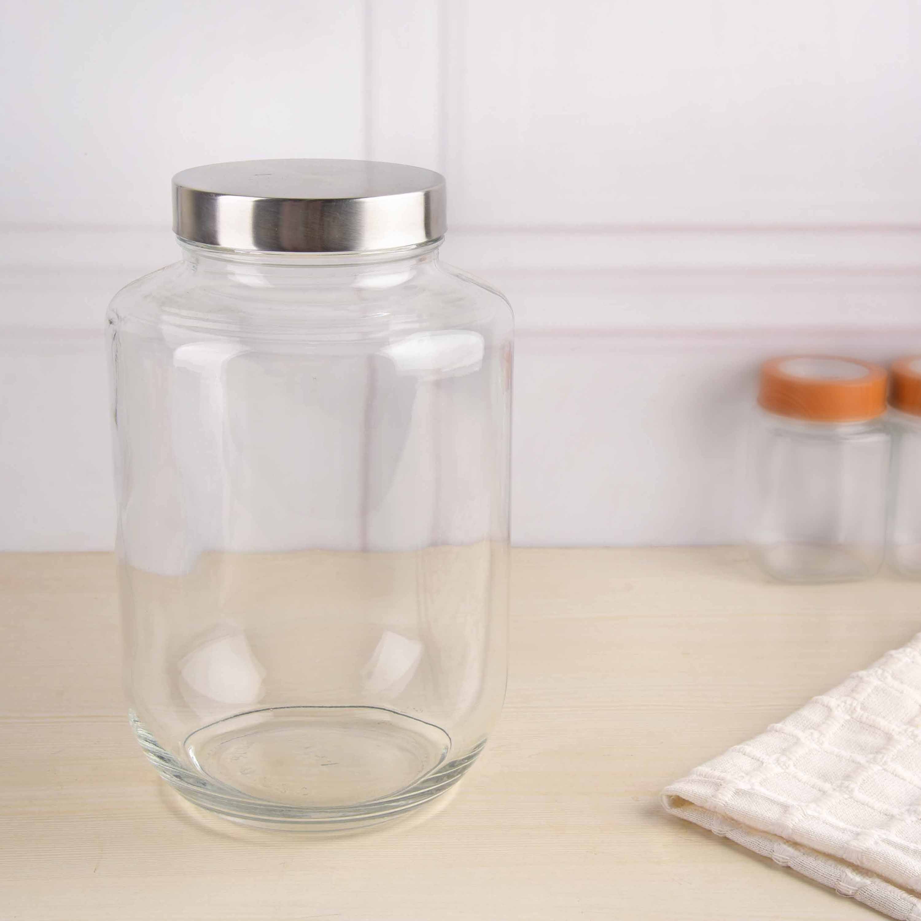 YERA Steelex Glass Jar JR-2ST, 2425ml, Set of 2 Pack