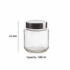 YERA KRM Series Glass Jars KRM-0600, 580ml, Set of 2 Pack