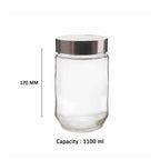 YERA KRM Series Glass Jars KRM-1000, 1100ml, 1 pc Pack