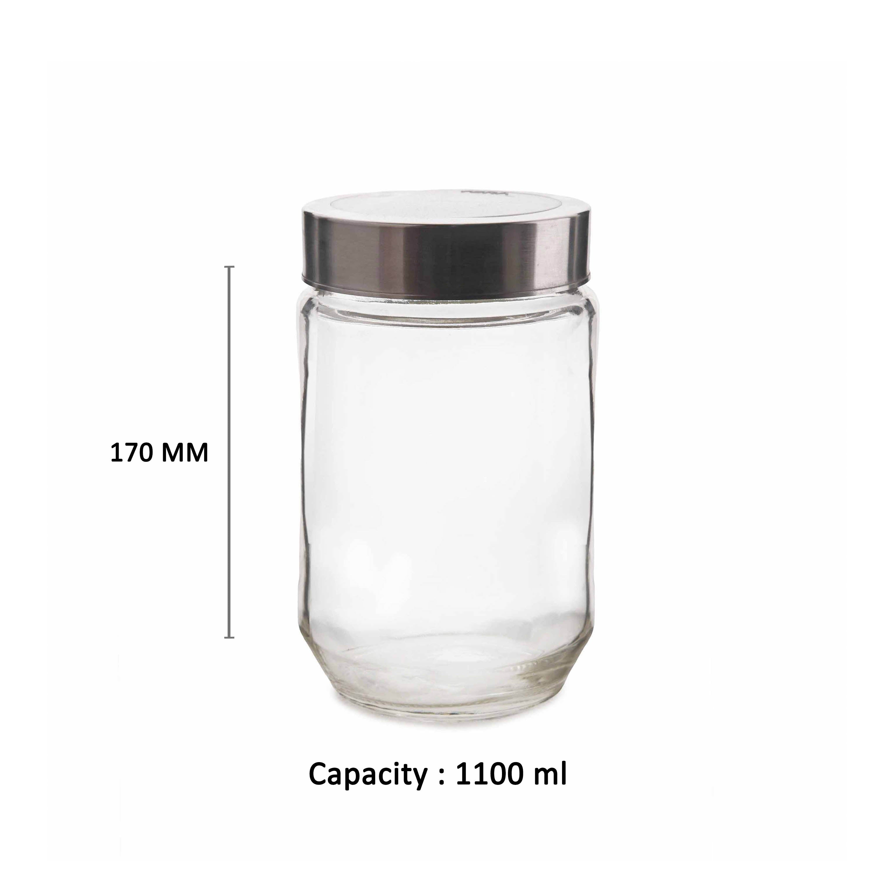 YERA KRM Series Glass Jars KRM-1000, 1100ml, 1 pc Pack