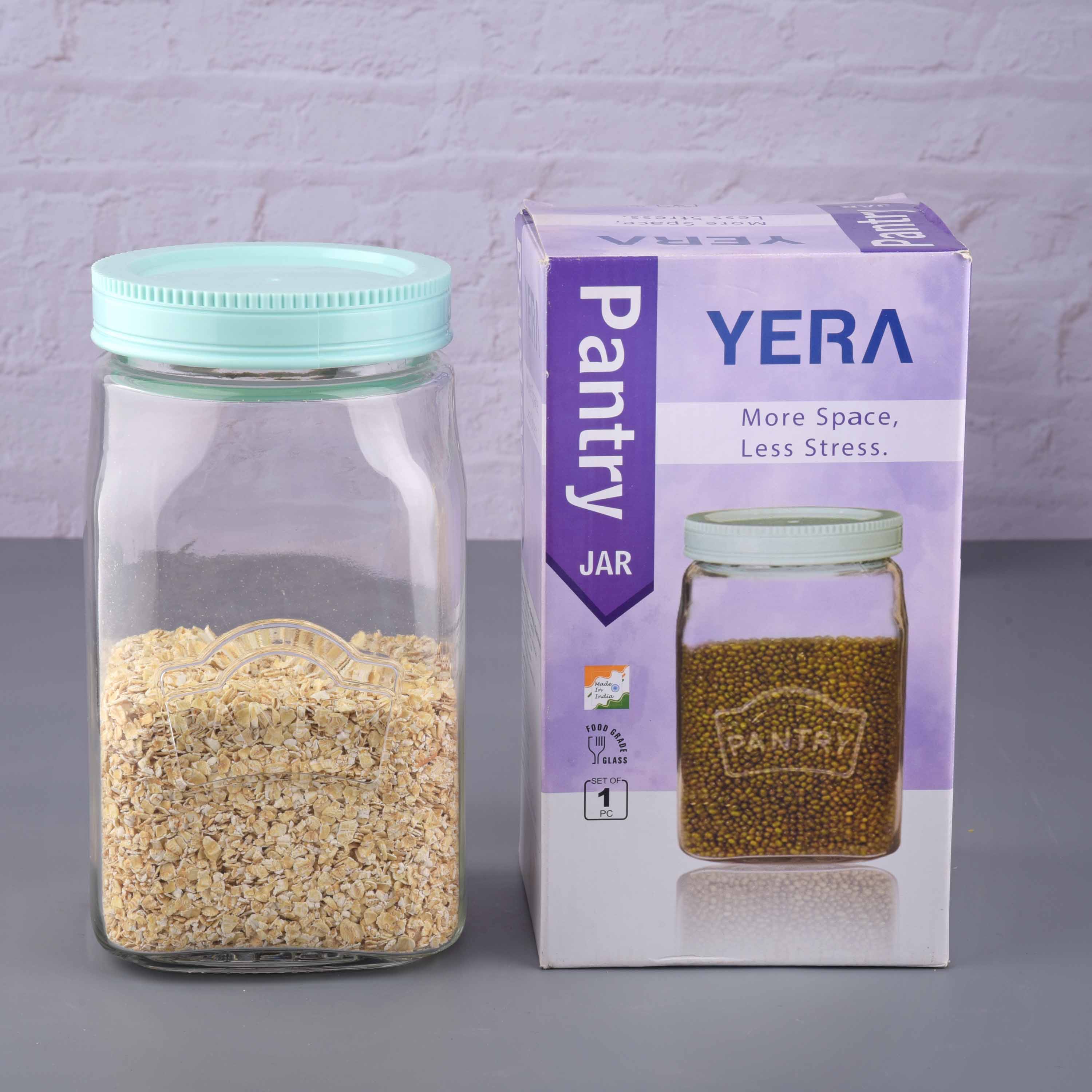 YERA Pantry Glass Storage Jar PJS-2000, 2000ml, 1 Pc Pack – Airtight