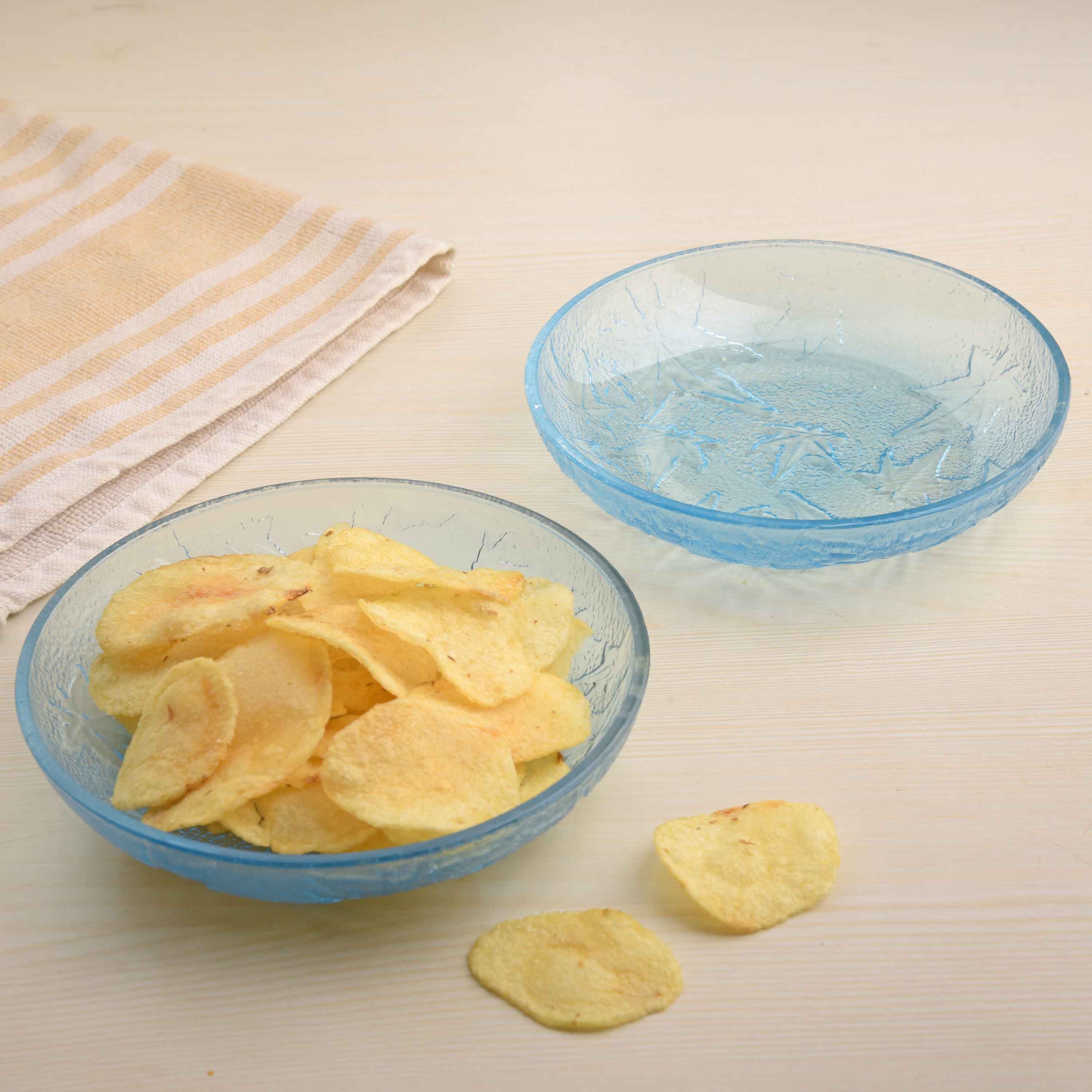 YERA Salsa Glassware B9ML Blue, 260ml, Set of 2 Pack – Glass Bowls for Serving & Gifting