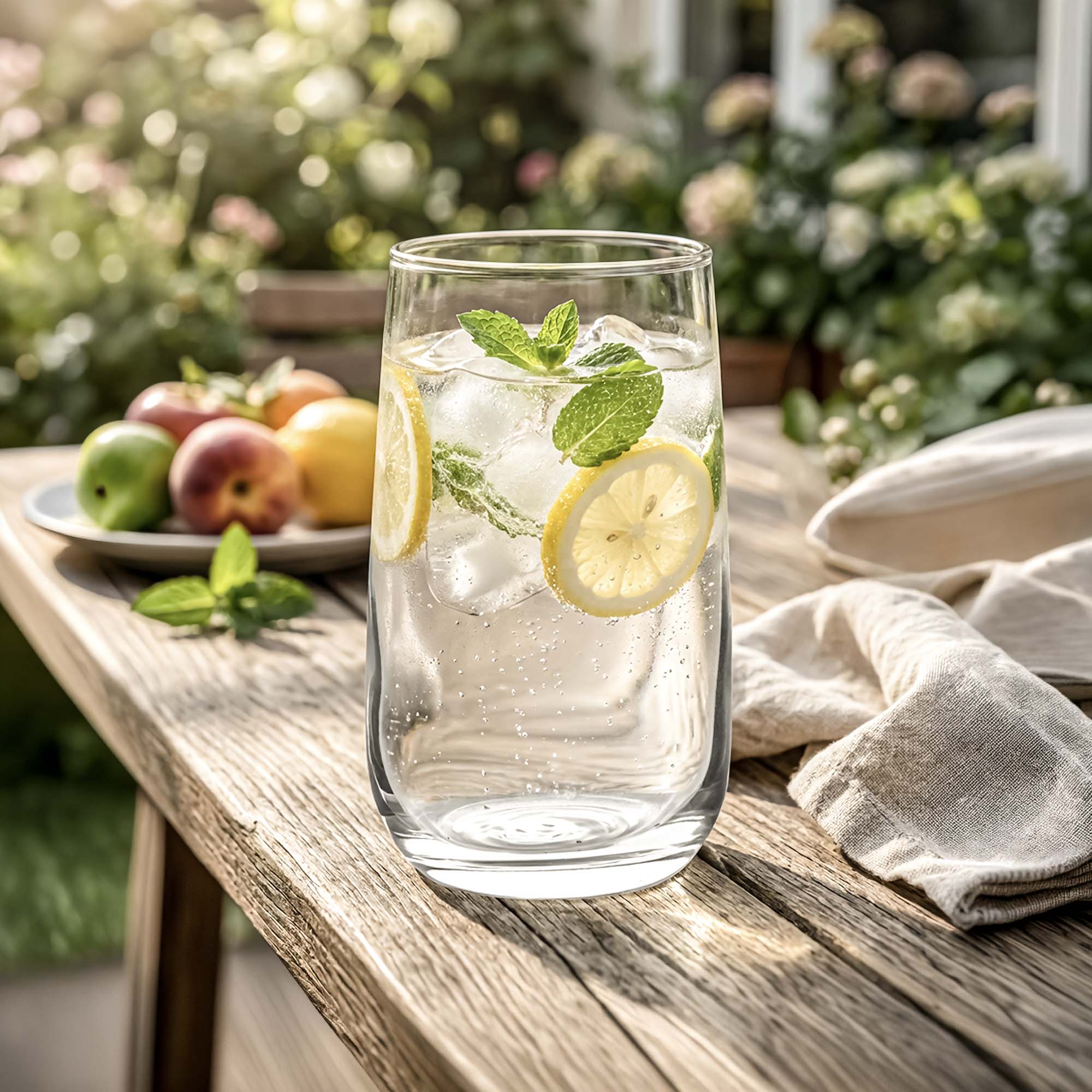 YERA Prima Brussels Glass, 305ml, Set of 6 – Large Capacity Water Glasses