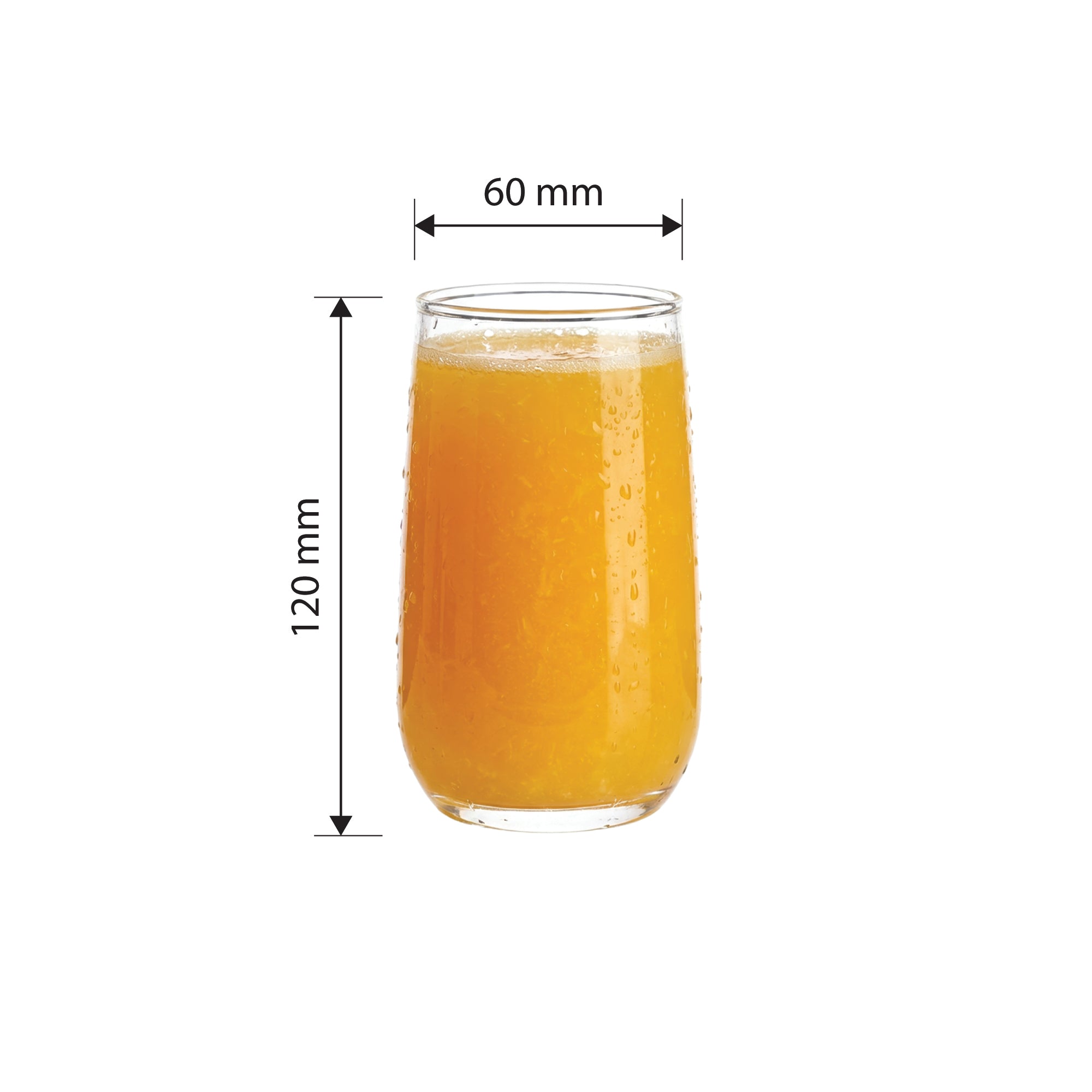 YERA Prima Brussels Glass, 305ml, Set of 6 – Large Capacity Water Glasses