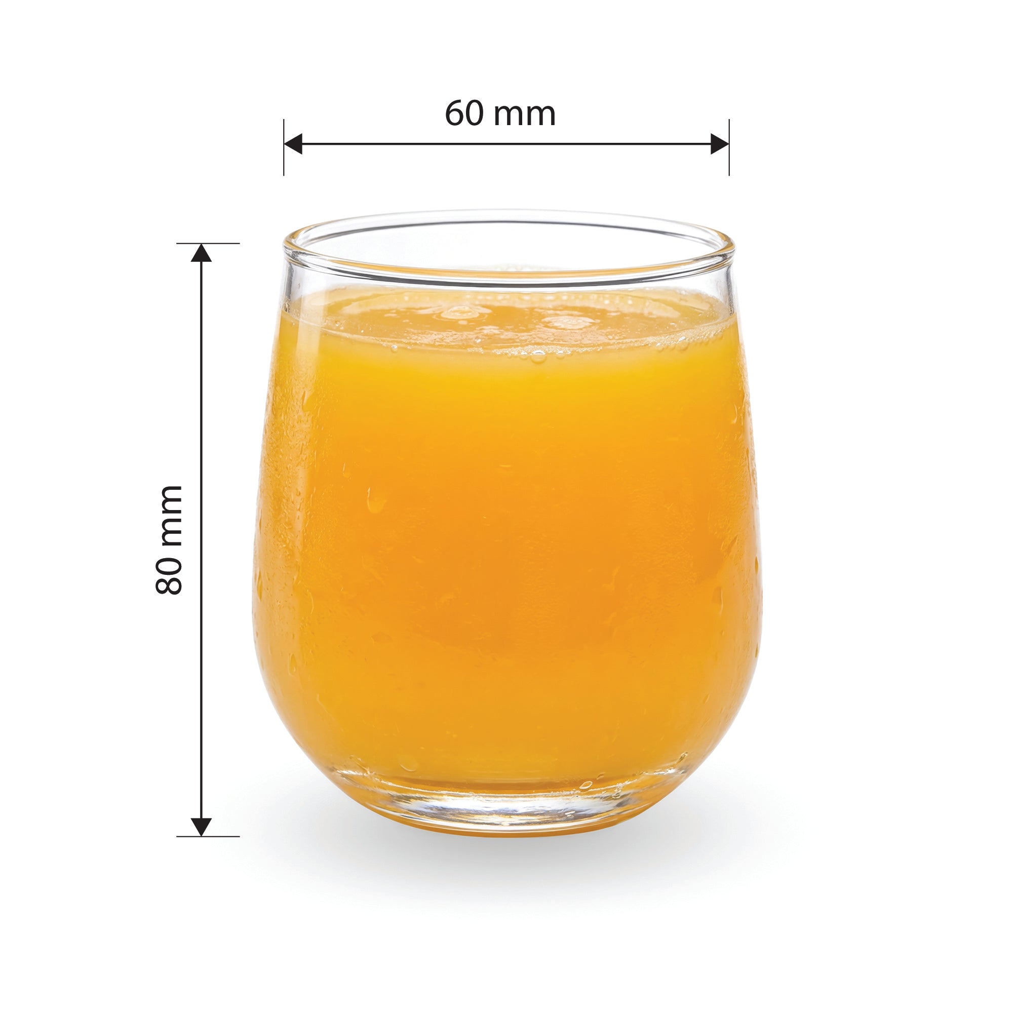 YERA Prima Bonn Juice Glass, 210ml, Set of 6 – Everyday Juice Drinking Glasses