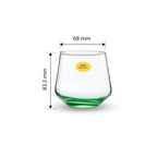 YERA Prima Morocco Green Bar Glass, 300ml, Set of 6 – Premium Color Glassware