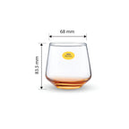 YERA Prima Morocco Orange Bar Glass, 300ml, Set of 6 – Party & Bar Glass Set
