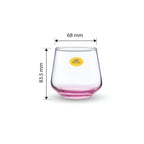 YERA Prima Morocco Pink Bar Glass, 300ml, Set of 6 – Designer Bar Glasses