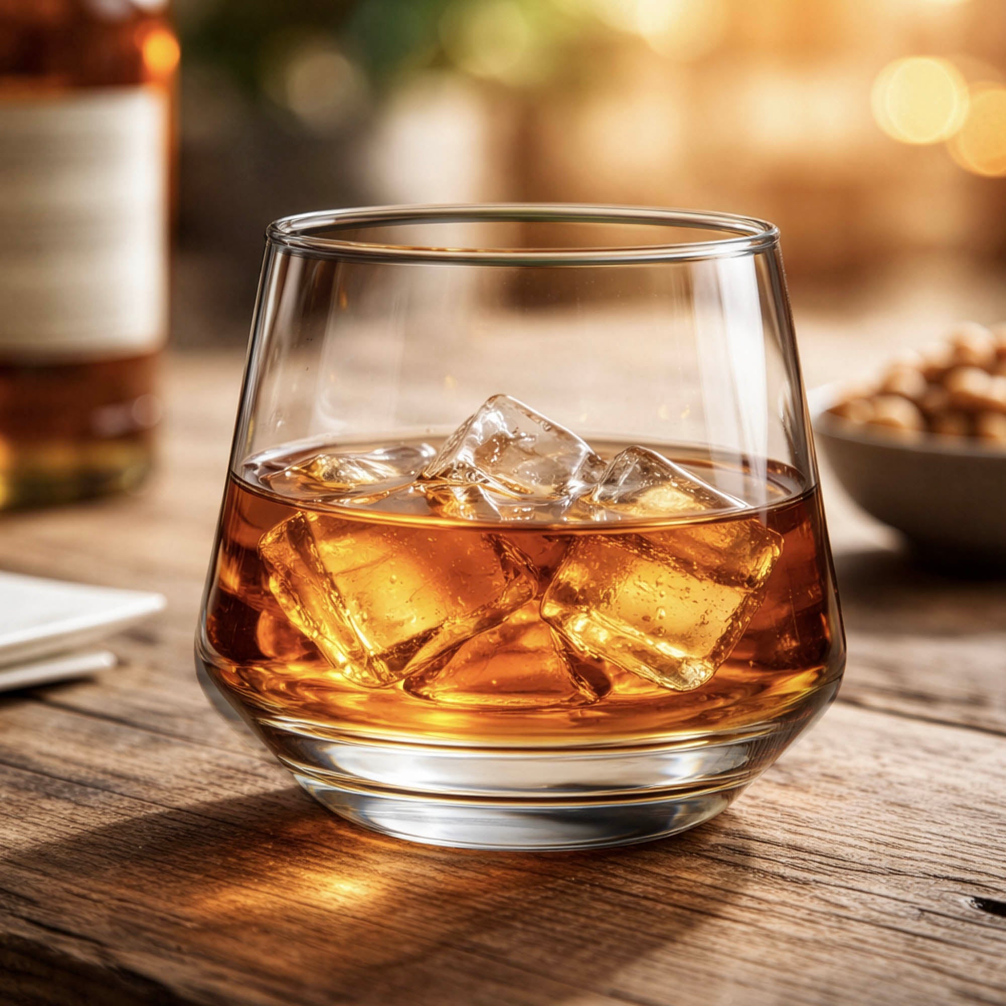 YERA Prima Oak Whiskey Glass, 300ml, Set of 6 – Heavy Base Drinking Glasses