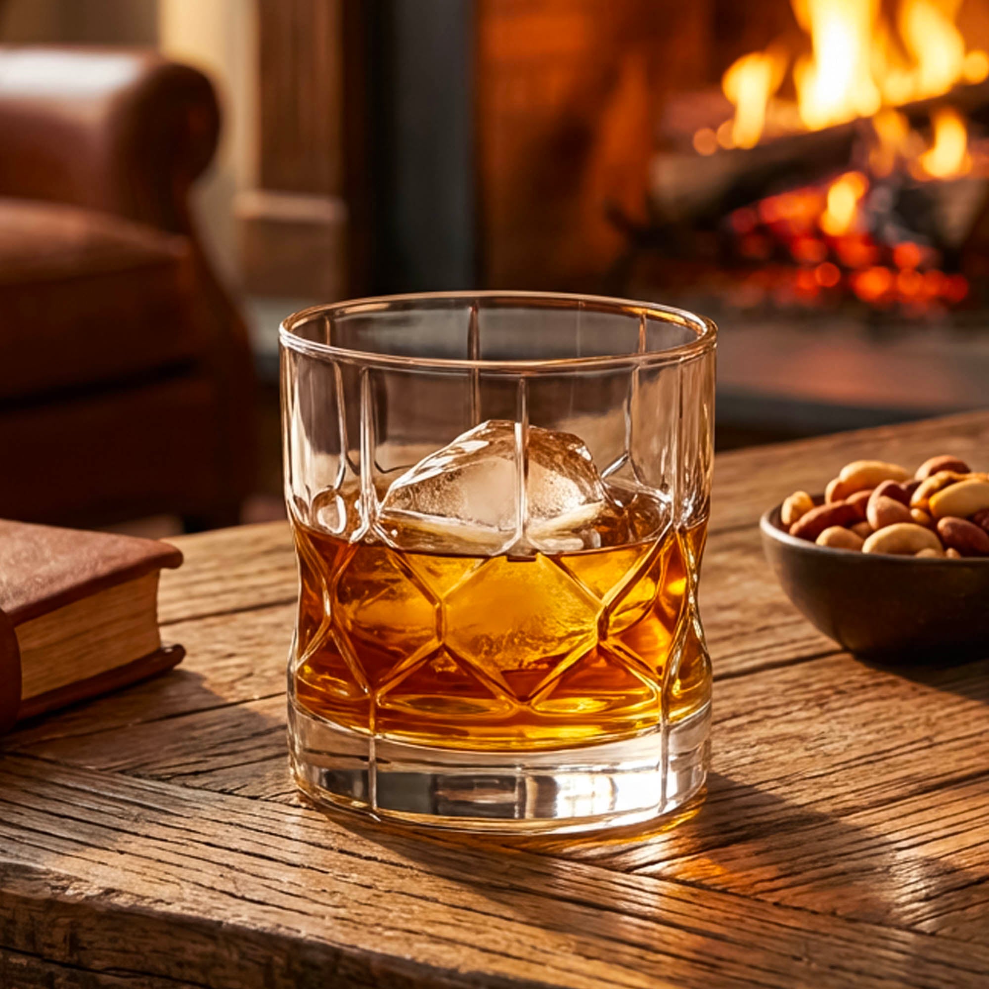 YERA Prima Geneva Whiskey Glass, 285ml, Set of 6 – Classic Whiskey Tumblers