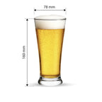YERA Prima Oslo Pint Glass, 350ml, Set of 6 – Beer & Pint Drinking Glasses