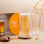 YERA Prima Oslo Pint Glass, 350ml, Set of 6 – Beer & Pint Drinking Glasses