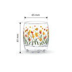 YERA Prima Nova Floral Juice Glass, 215ml, Set of 6 – Floral Design Drinking Glasses