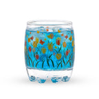 YERA Prima Nova Floral Juice Glass, 215ml, Set of 6 – Floral Design Drinking Glasses