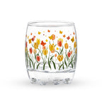 YERA Prima Nova Floral Juice Glass, 215ml, Set of 6 – Floral Design Drinking Glasses