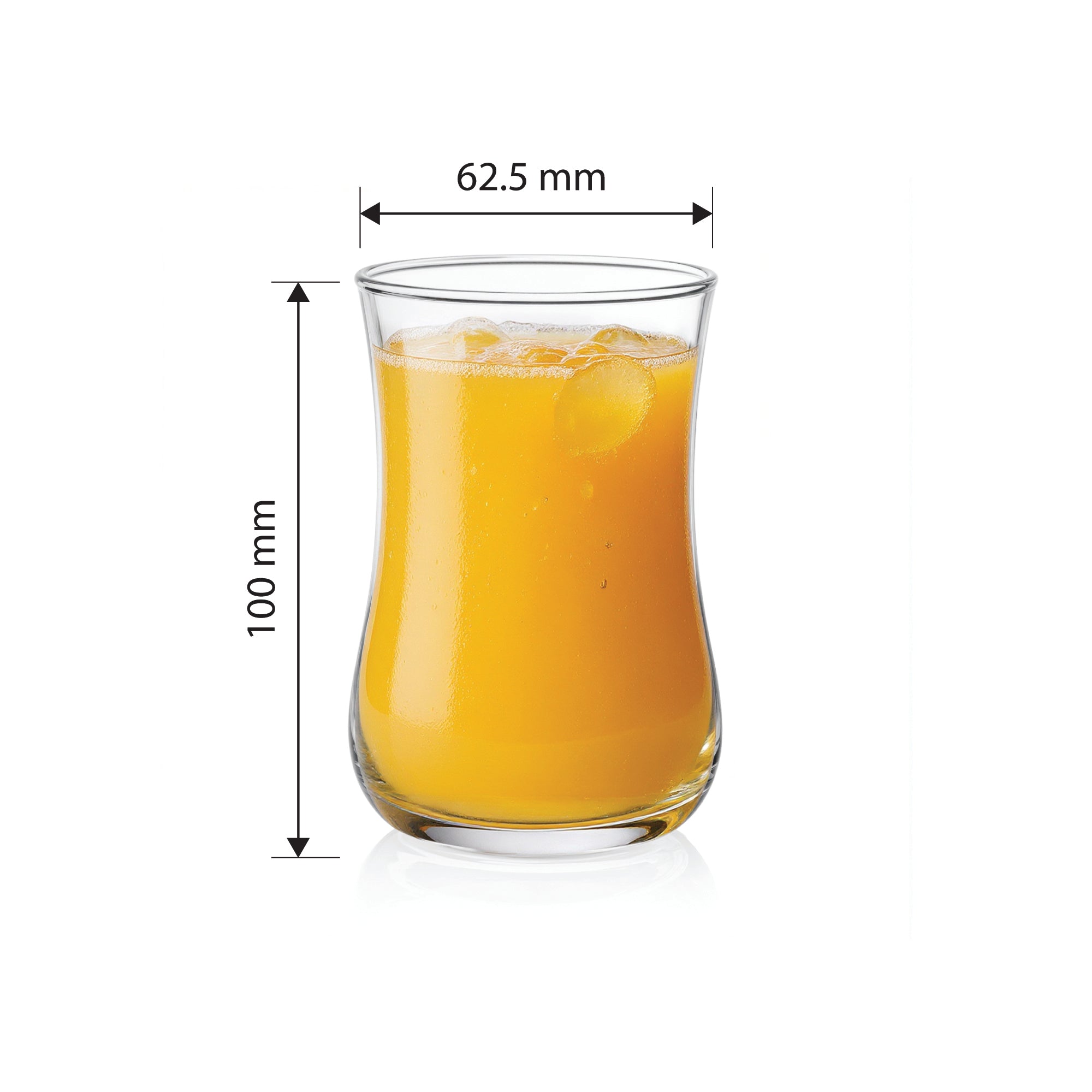 YERA Prima Radiance Glass, 220ml, Set of 6 – Stylish Water Glass Set