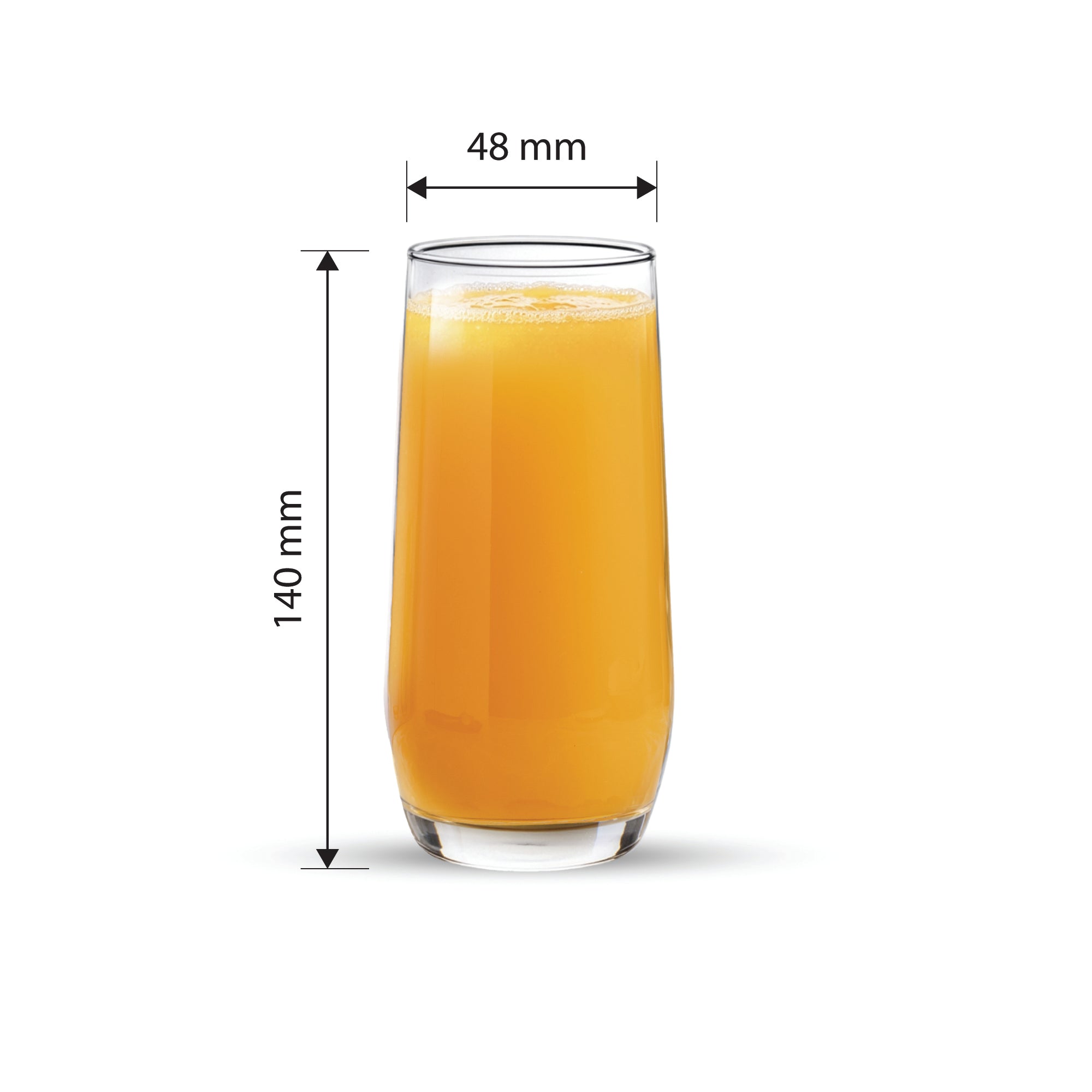 YERA Prima Aqua Water Glass, 290ml, Set of 6 – Large Water Glass Set