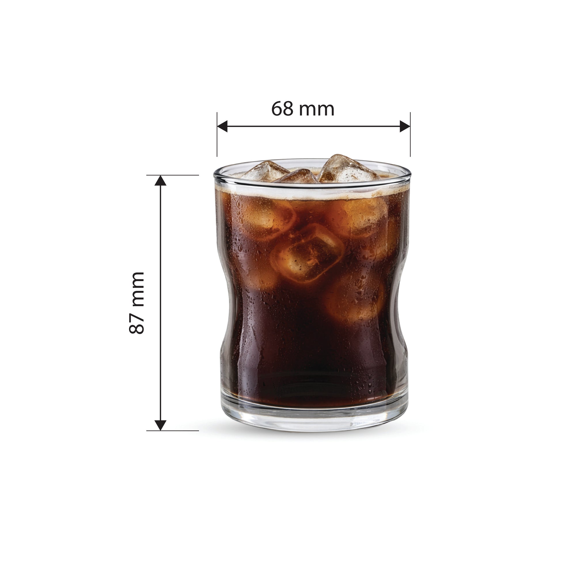 YERA Prima Austin Short Thumb Hold Glass, 245ml, Set of 6 – Easy Grip Drinking Glasses