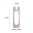 YERA Aqua Bliss Glass Water Bottle WB750 – Silicone Sleeve Water Bottle