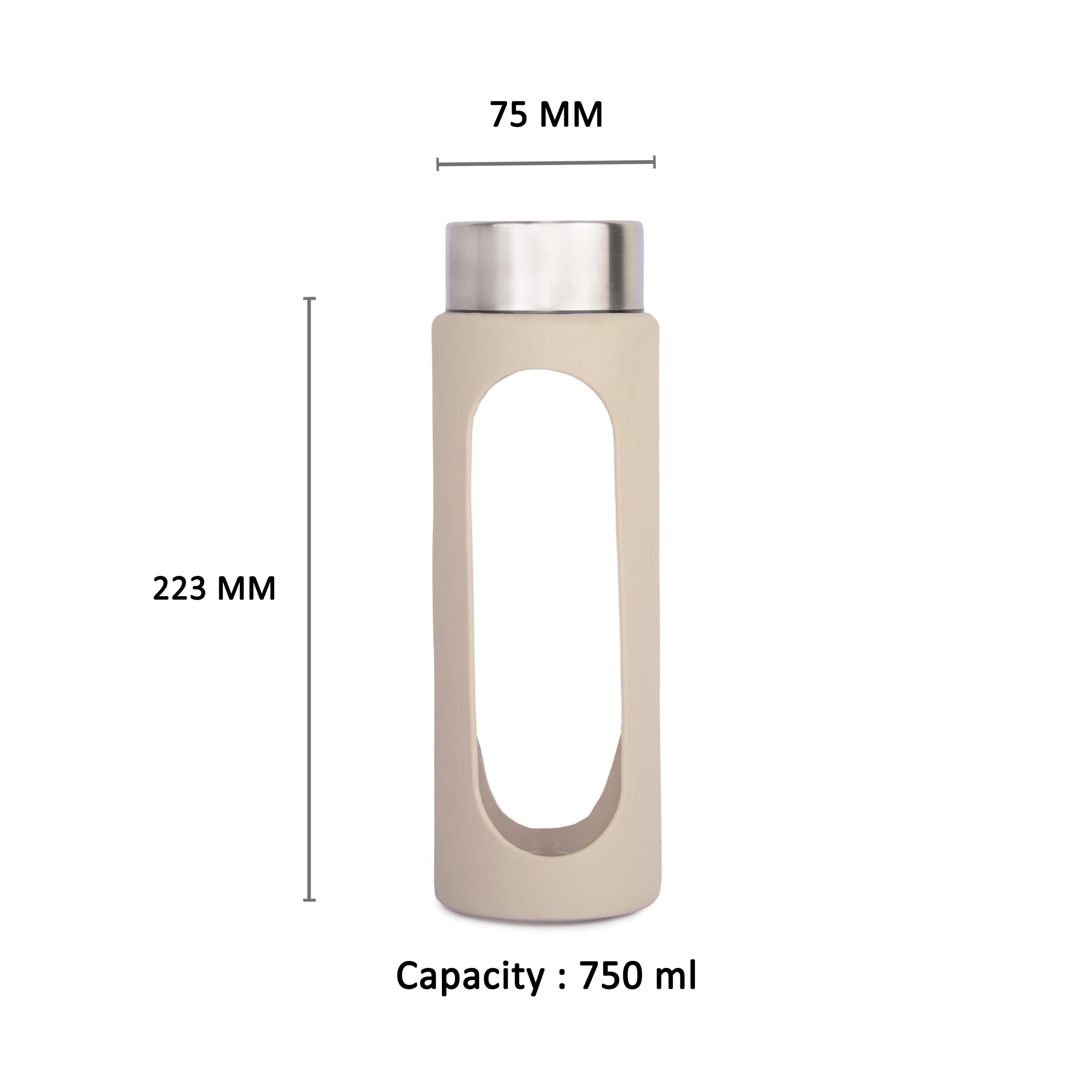 YERA Aqua Bliss Glass Water Bottle WB750 – Silicone Sleeve Water Bottle