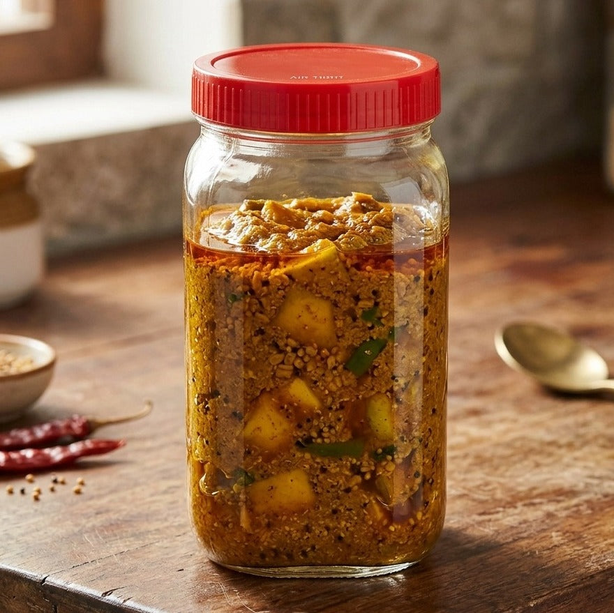 YERA Aahar Glass Storage Jars JS-3, 1420ml